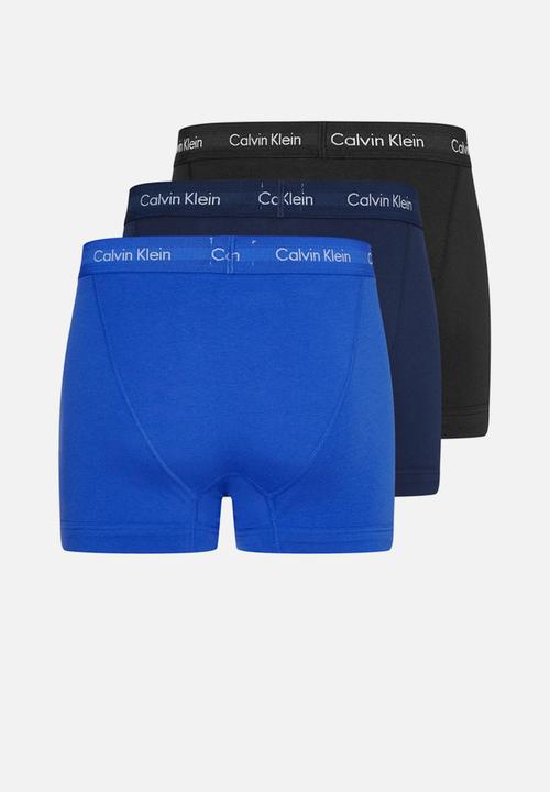 Calvin Klein - 3 pack trunk - black/cobalt w/blue