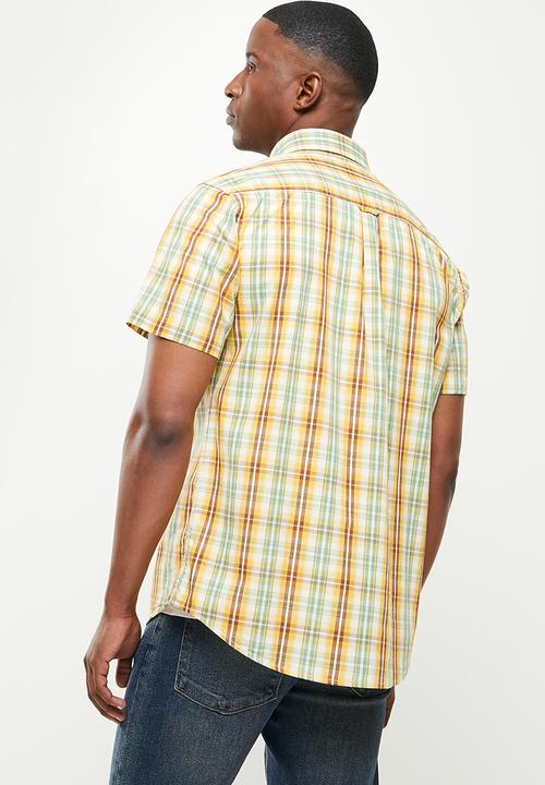 JEEP - Ss yd check shirt-bali stone/red check-jeep
