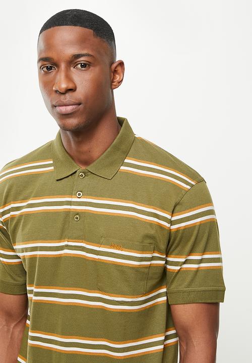 JEEP - Yd multi stripe golfers - uniform green-jeep