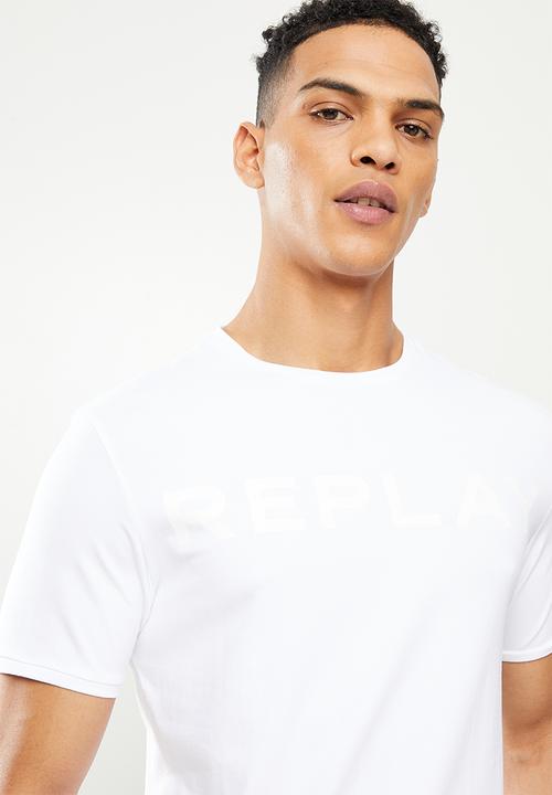 Replay - Chest print tee - white
