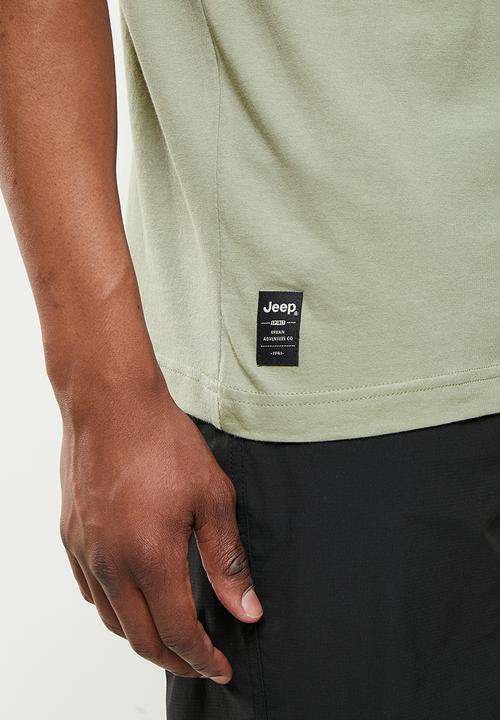 JEEP - High density logo print tee - green