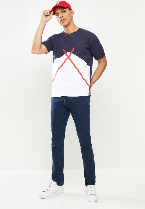 Pierre Cardin - Diamond crew t-shirt - navy