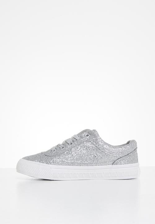 FILA - Classic border 2 glitter - silver glitter & white