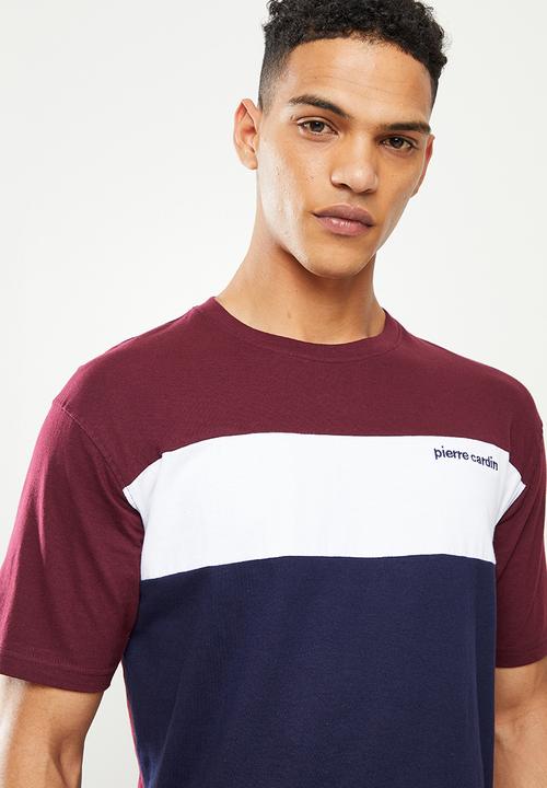 Pierre Cardin - Cut & sew colour block - maroon