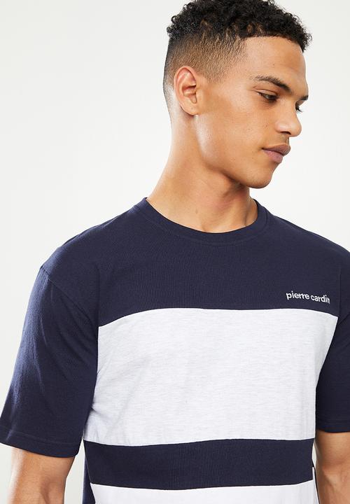 Pierre Cardin - Cut & sew large col block - navy