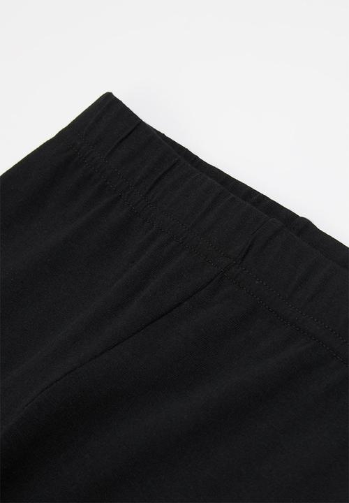 Pop Candy - Younger girls 2 pack leggings - black/black