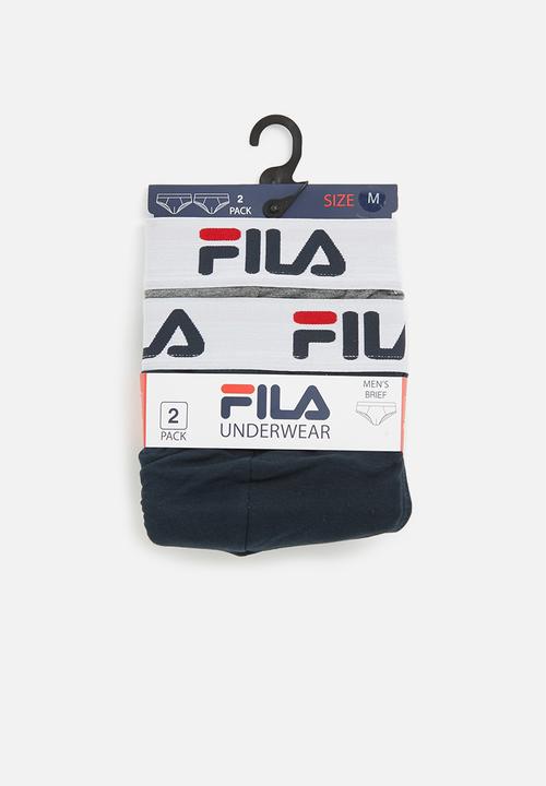FILA - M35 2 pack tangas - navy & grey 