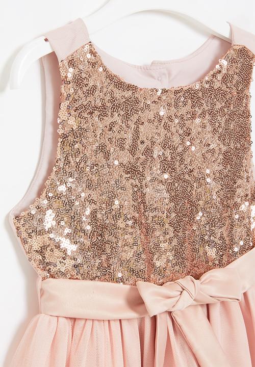 Pop Candy - Sequin tulle dress - rose gold