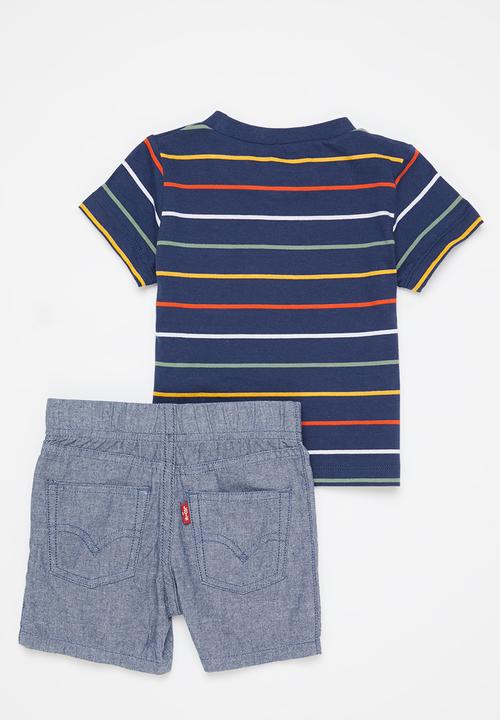 Levi’s® - Short sleeve denim short set - multi 