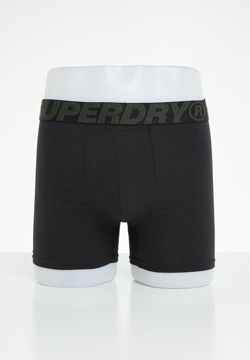 Superdry. - Boxer double pack - black & green 
