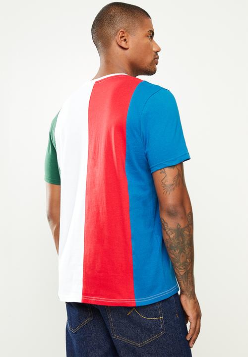 FILA - Fano short sleeve tee - blue infite/chinese red/white/forest green