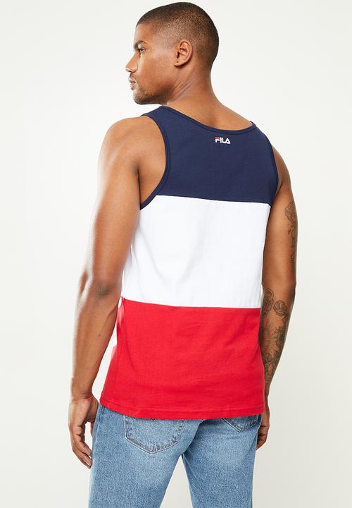 FILA - Fano tank - peacoat/white/chinese red