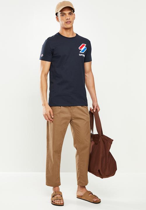 Superdry. - Sportstyle chenille tee - deep navy