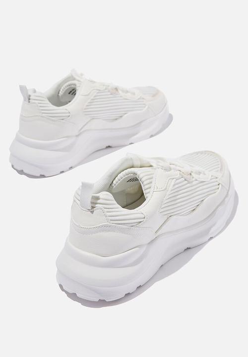 Cotton On - Amelia rib sneaker - white