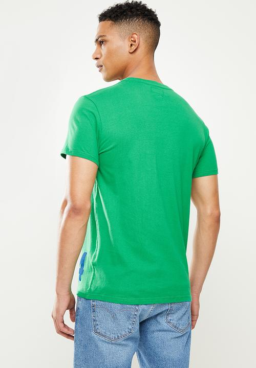 Superdry. - Collegiate graphic tee - drop kick green