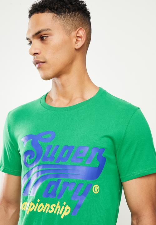 Superdry. - Collegiate graphic tee - drop kick green