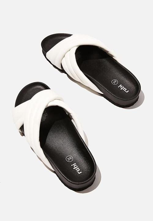 Cotton On - Cushy crossover slide - white pu