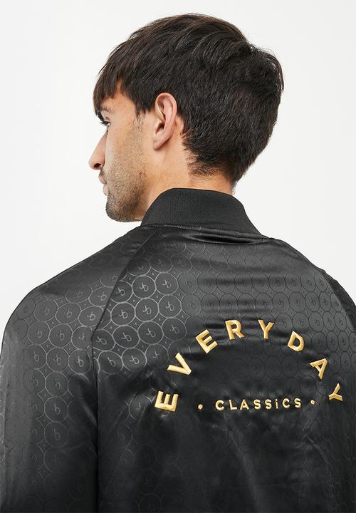Jonathan D - Luca zip through baseball jacket - black