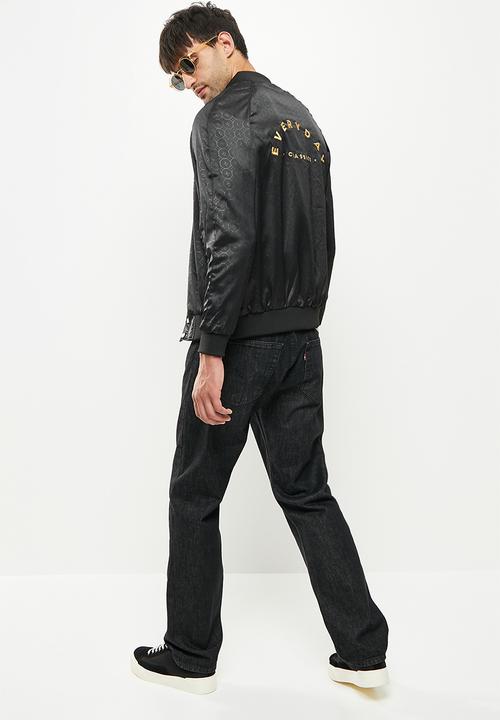 Jonathan D - Luca zip through baseball jacket - black