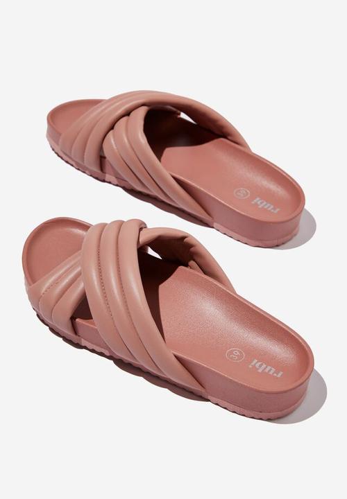 Cotton On - Cushy crossover slide - zephyr pink