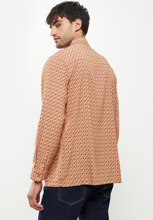Jonathan D - Sergio boxy fit resort shirt - tawny birch