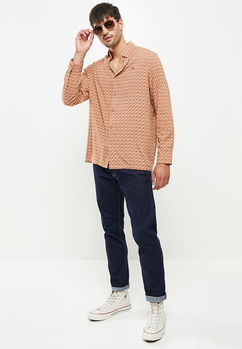 Jonathan D - Sergio boxy fit resort shirt - tawny birch