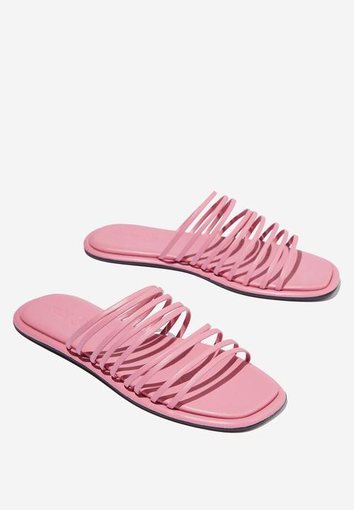 Cotton On - Ellie strappy slide - retro pink pu
