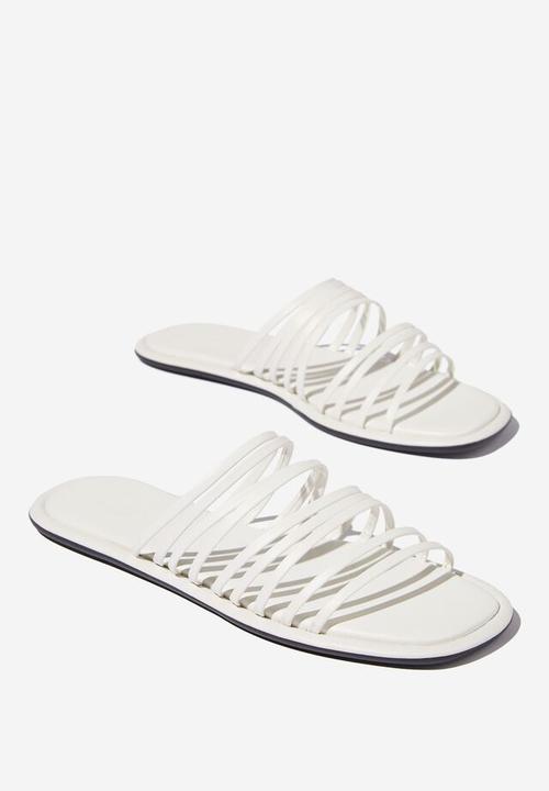 Cotton On - Ellie strappy slide - white pu