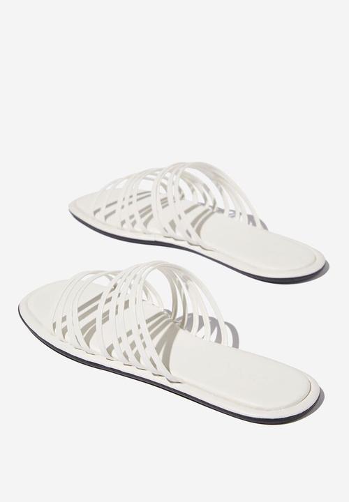 Cotton On - Ellie strappy slide - white pu