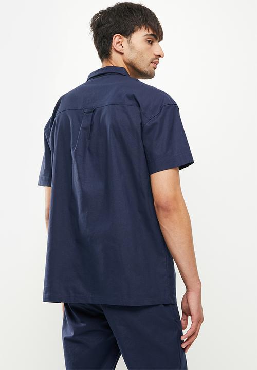 Jonathan D - Luis camp collar resort shirt - navy