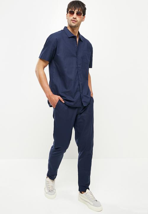 Jonathan D - Luis camp collar resort shirt - navy