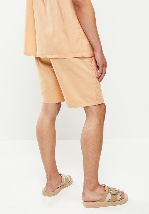 Jonathan D - Ricardo box fit linen shorts - stone