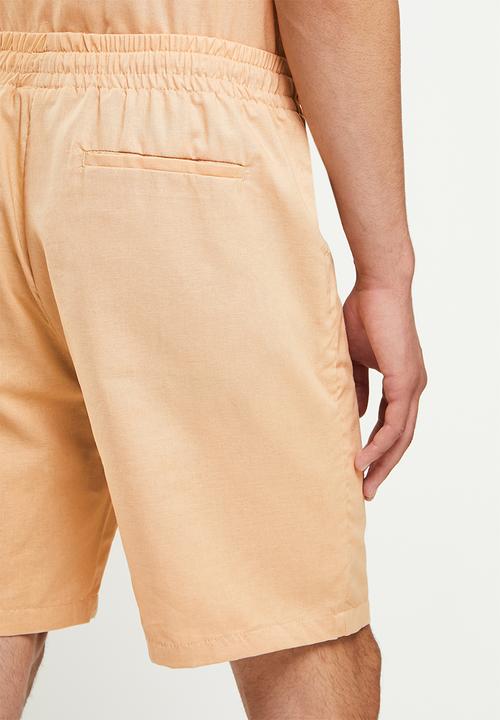 Jonathan D - Ricardo box fit linen shorts - stone