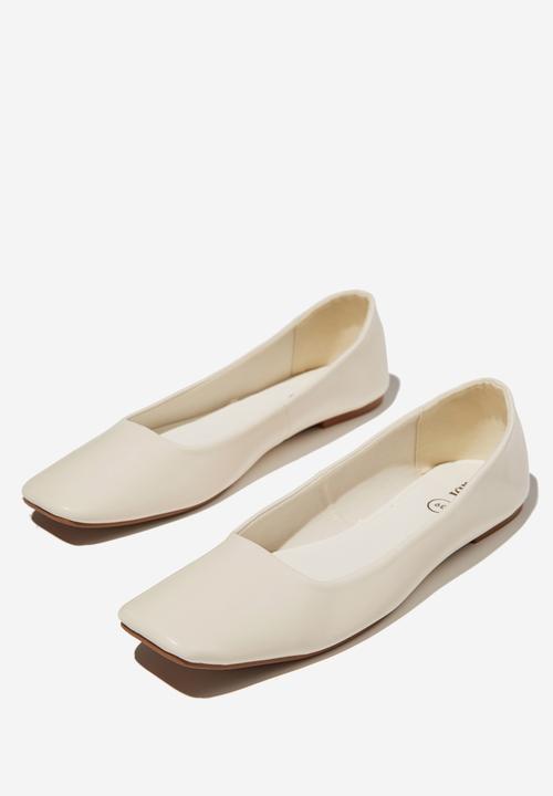 Cotton On - Square toe ballet - bone pu