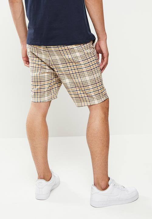 Only & Sons - Onslinus check shorts dt 1123 - ecru