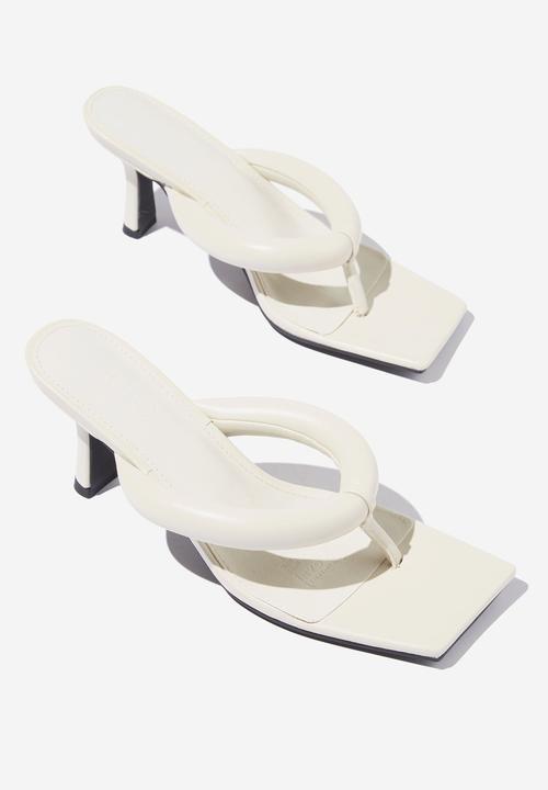 Cotton On - Luna padded flip flop  mule - ivory pu