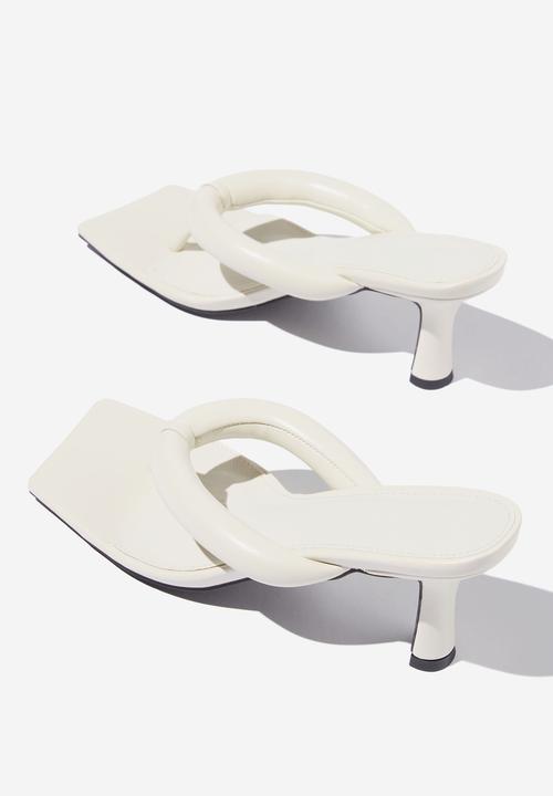 Cotton On - Luna padded flip flop  mule - ivory pu