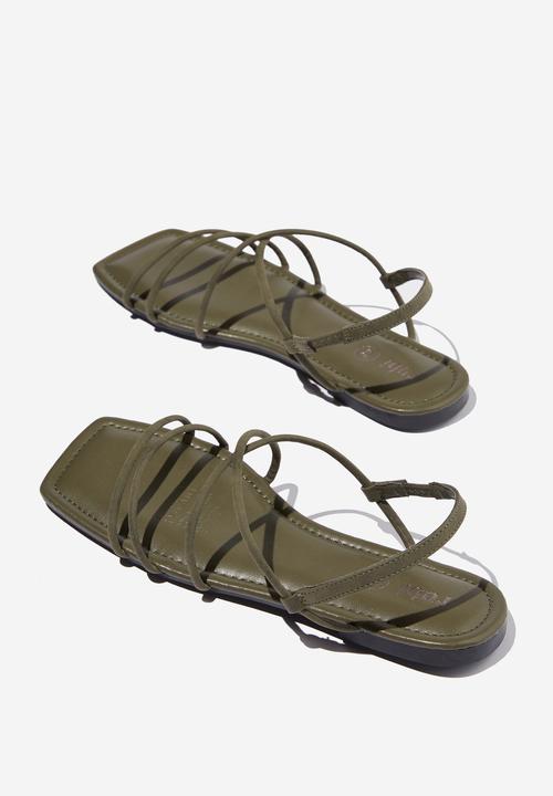 Cotton On - Everyday danni slingback sandal - khaki pu