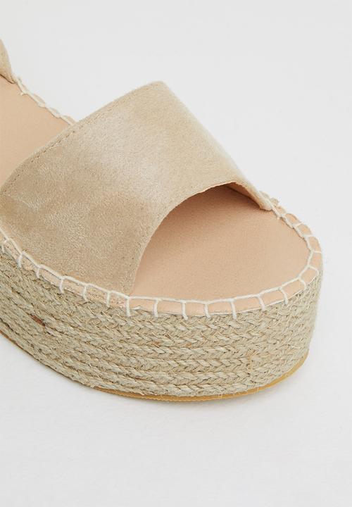 Superbalist - Gigi espadrille wedge - stone 