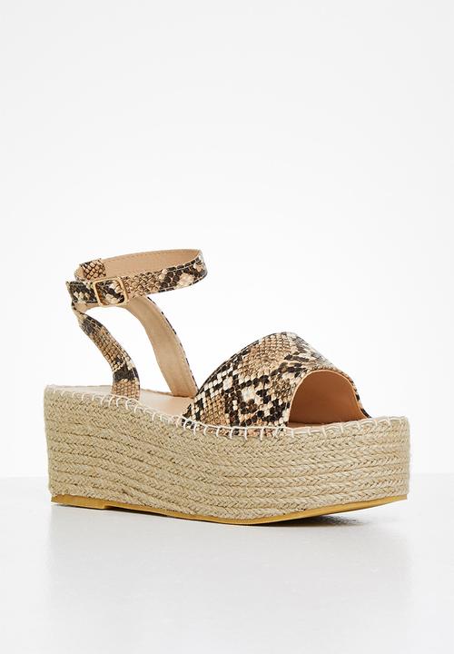 Superbalist - Gigi espadrille wedge - snake