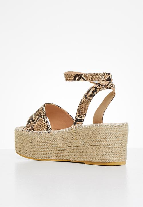 Superbalist - Gigi espadrille wedge - snake
