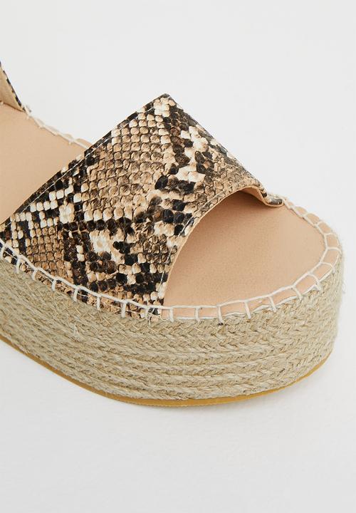 Superbalist - Gigi espadrille wedge - snake