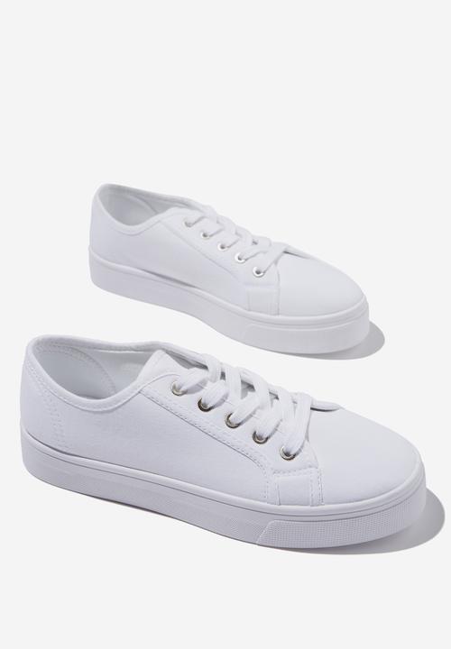 Cotton On - Winnie lace up - bright white