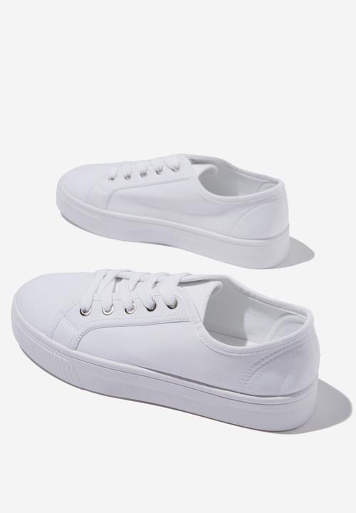 Cotton On - Winnie lace up - bright white