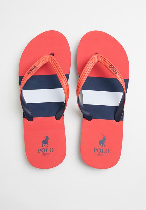 POLO - Eric stripe pony flip-flop - red