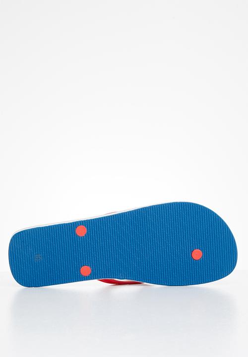 POLO - Edgar monogram flip-flop - red & blue 