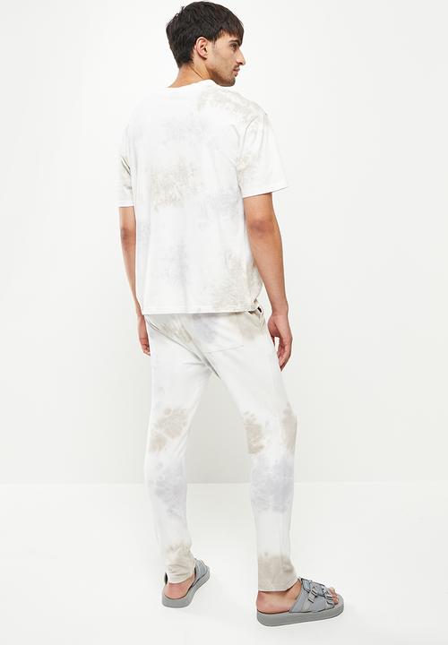 Only & Sons - Onstiedye tee & pants set - white