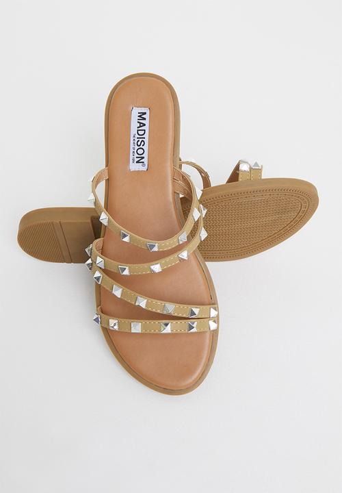 Madison® - Marian studded slide - camel