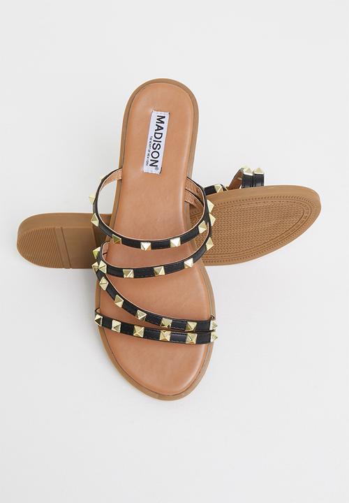 Madison® - Marian studded slide - black