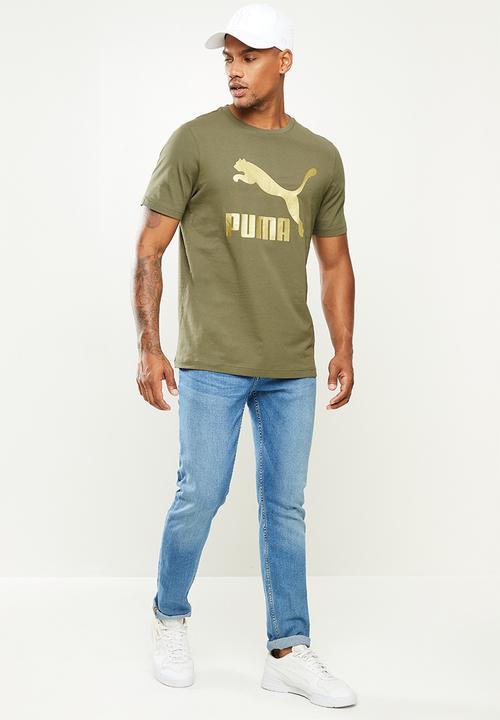 PUMA - Classics logo tee (s) - green 